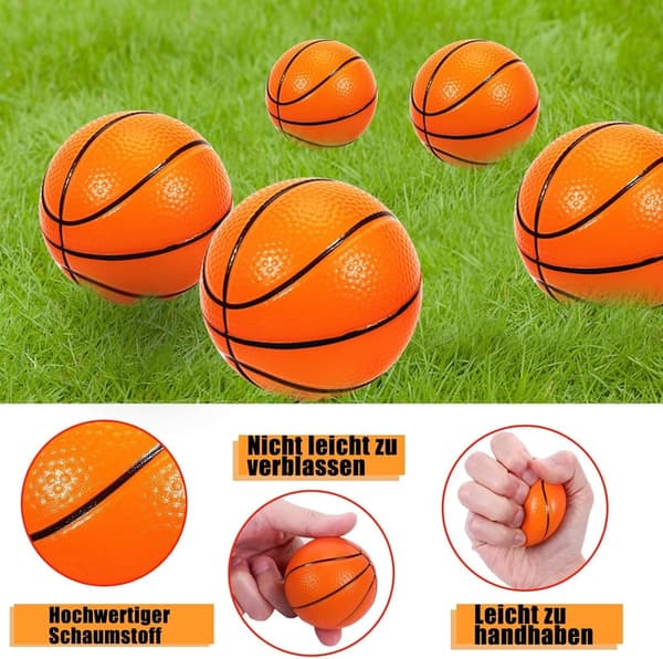 30 Stück Mini Basketball Stressbälle, 6,3 cm für Kinder und Erwachsene