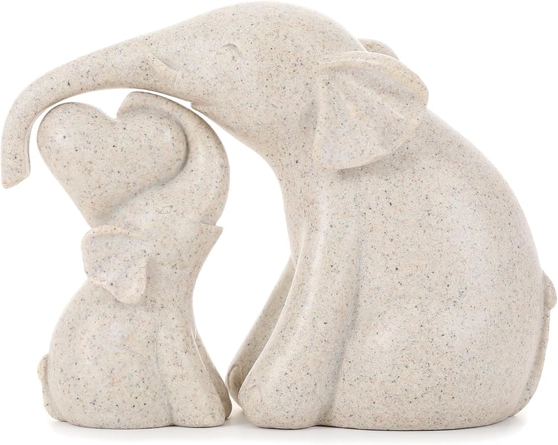 Niedliche Elefanten-Figuren aus Felssand – Glückselefant für Tierliebhaber