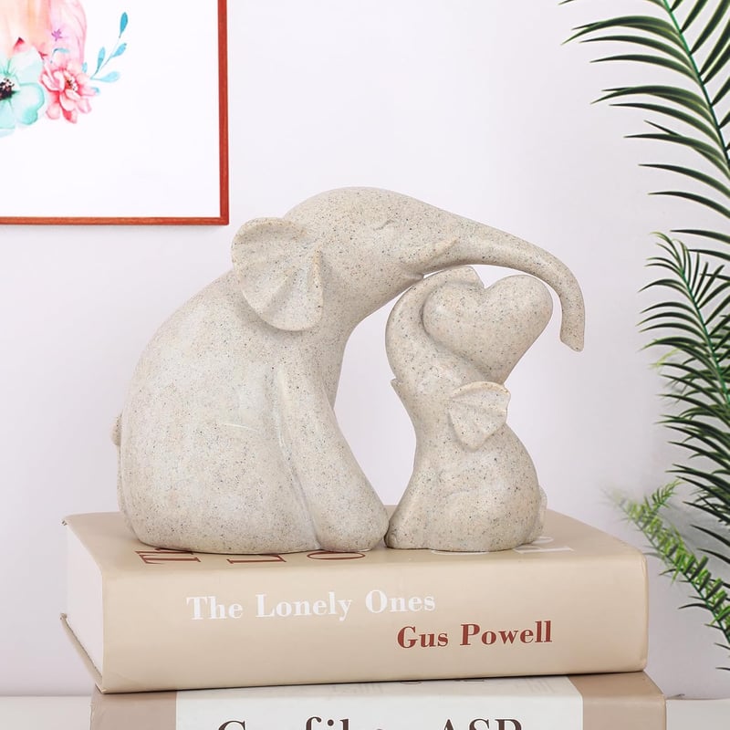 Niedliche Elefanten-Figuren aus Felssand – Glückselefant für Tierliebhaber
