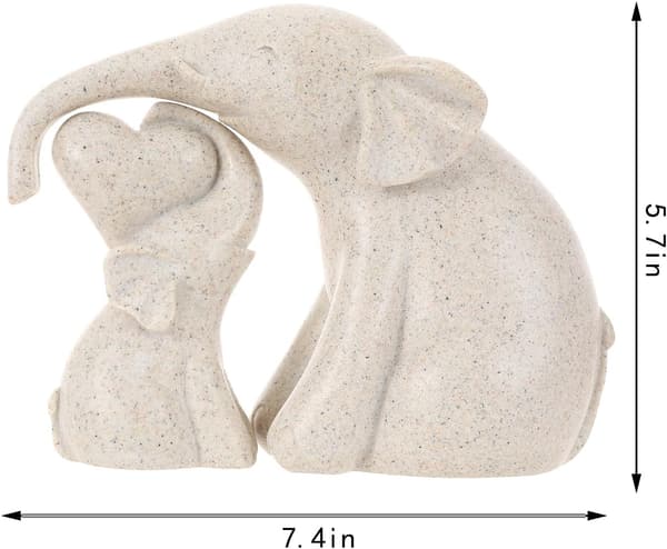 Niedliche Elefanten-Figuren aus Felssand – Glückselefant für Tierliebhaber