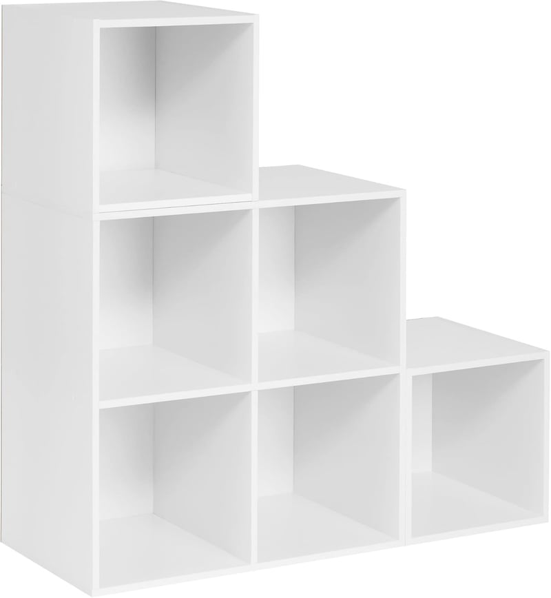 WOLTU Holzregal mit 6 Fächern für Bücher und Spielzeug 90x90x30 cm