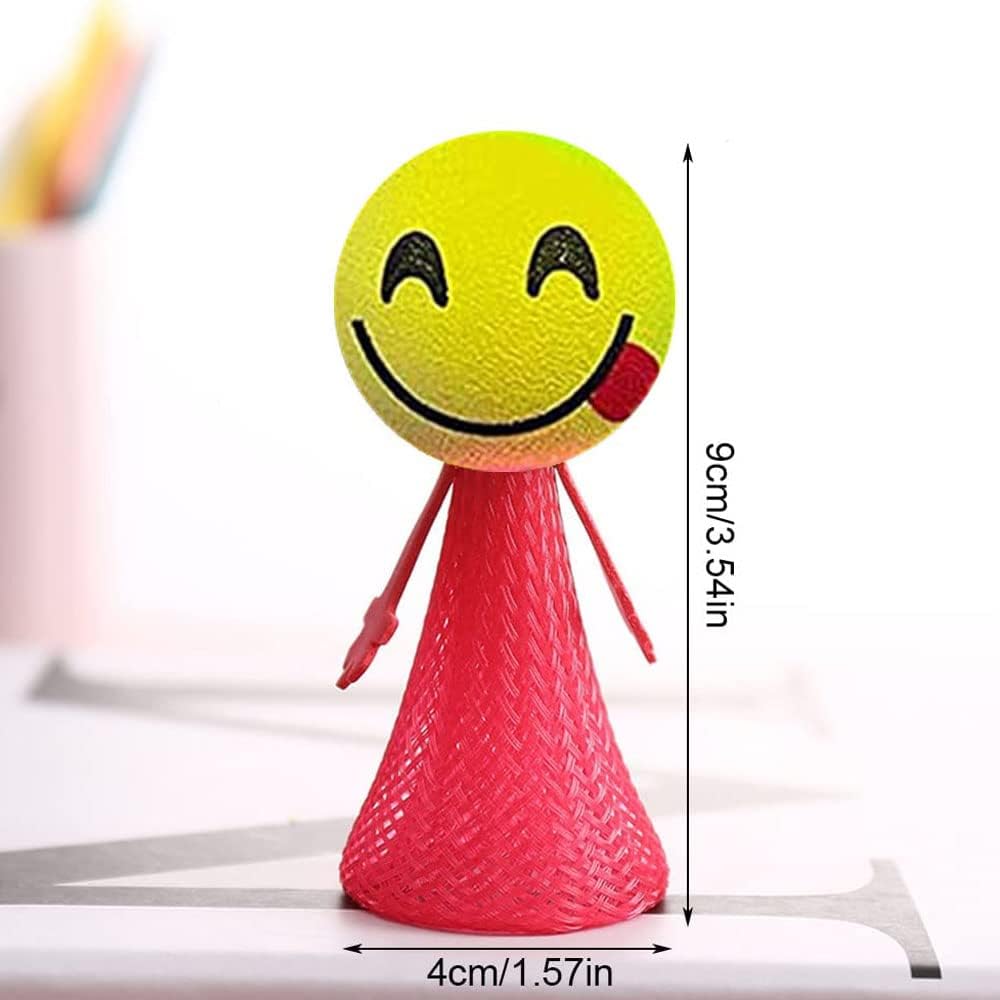 LED Springbälle Spielzeugset für Kinder - 16 Emoji Jumping Toys