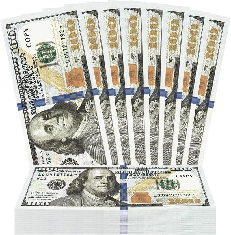 Spielgeld für Kinder - 120 Dollar Scheine für Kaufladen und Party