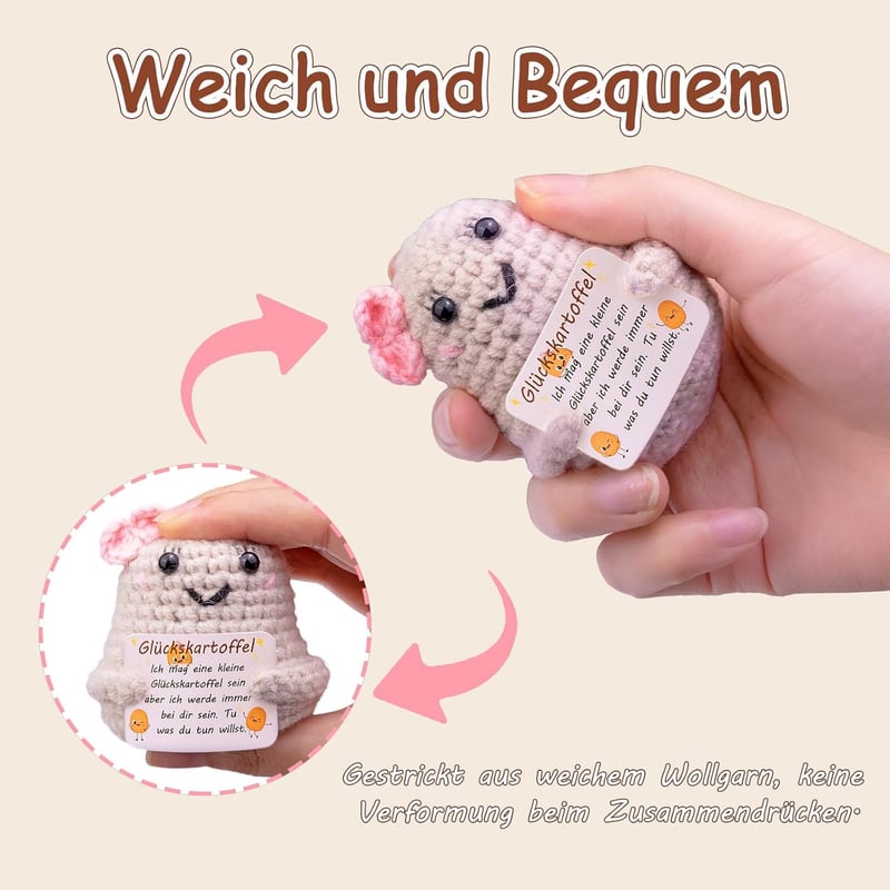 Lustiger Kartoffel-Pocket-Hug mit Energiekarte für Frauen