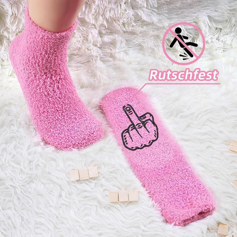 Lustige rutschfeste Kuschelsocken zum 30./40./50./60. Geburtstag für Frauen