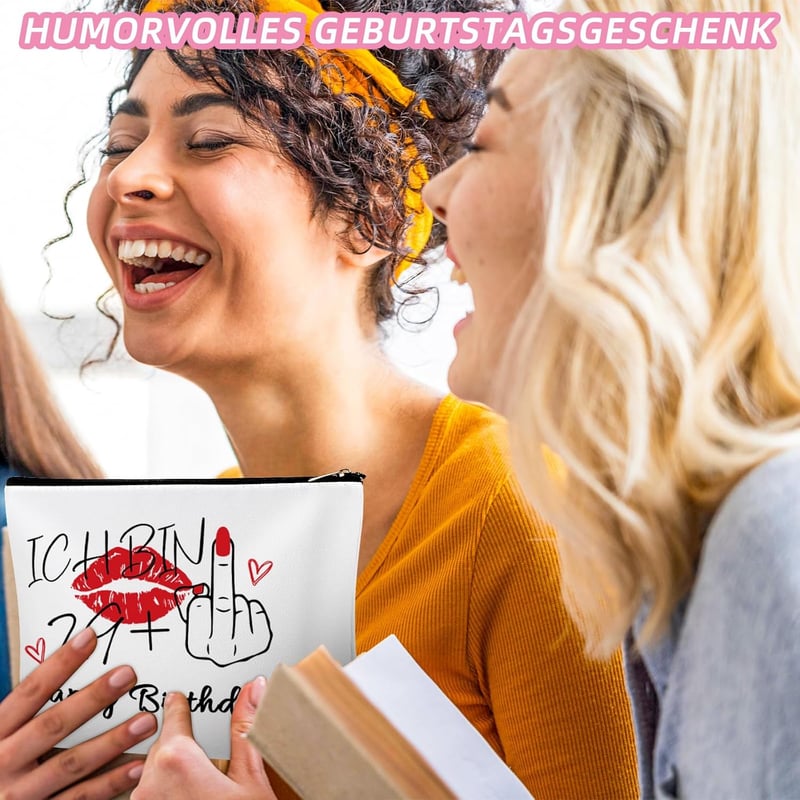 Witziges 30. Geburtstagsgeschenk für Frauen mit Kosmetiktasche und Socken