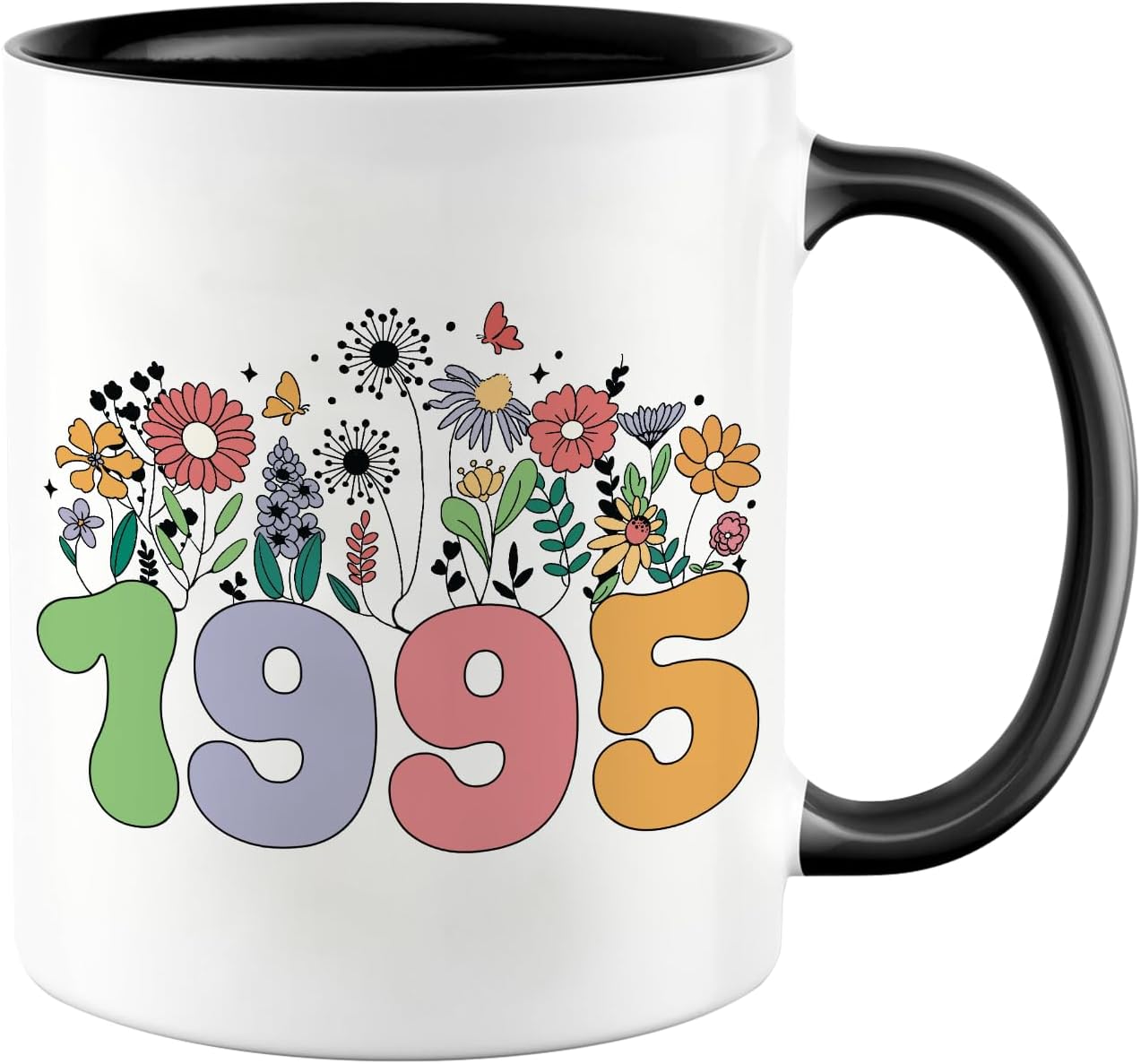30. Geburtstag Tasse 1995, Porzellan Becher 350 ml für Frauen