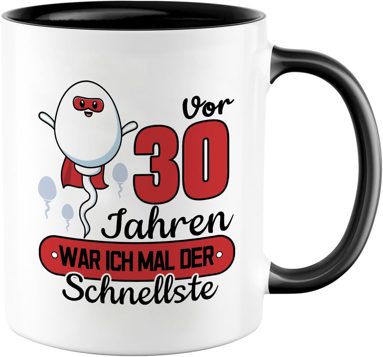 Kaffeetasse zum 30. Geburtstag für Männer, lustiges Porzellan-Geschenk