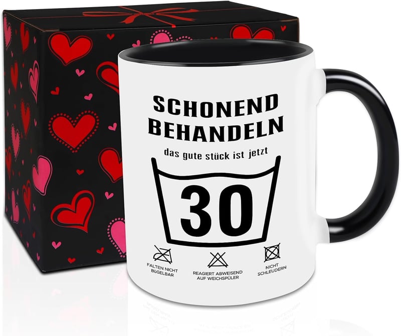 Personalisierte Kaffeetasse zum 30. Geburtstag für Paare