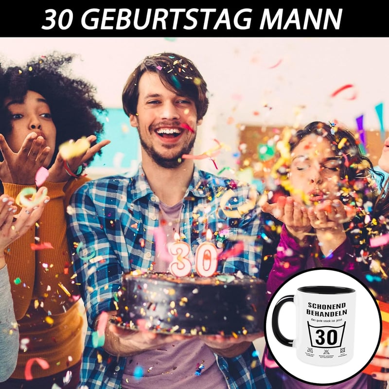 Personalisierte Kaffeetasse zum 30. Geburtstag für Paare