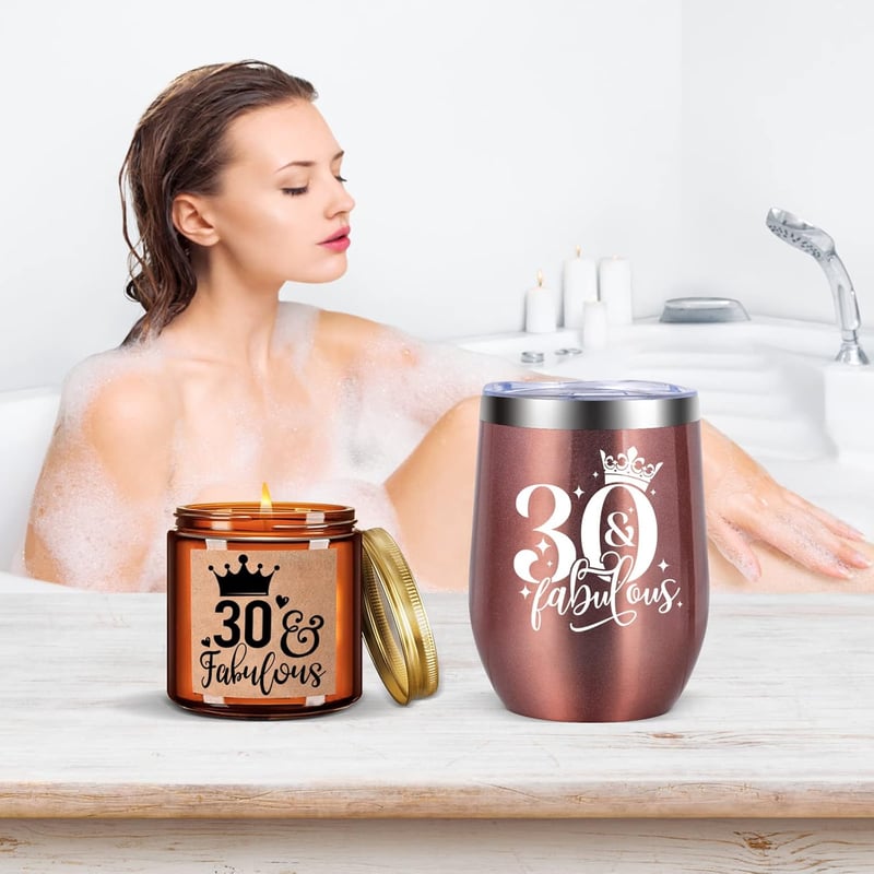Personalisierter Geschenkkorb zum 30. Geburtstag für Frauen