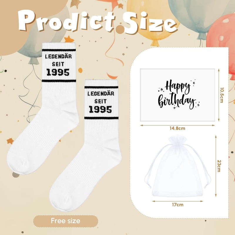 Lustiges Socken-Set mit Geburtstagskarte für den 30. Geburtstag