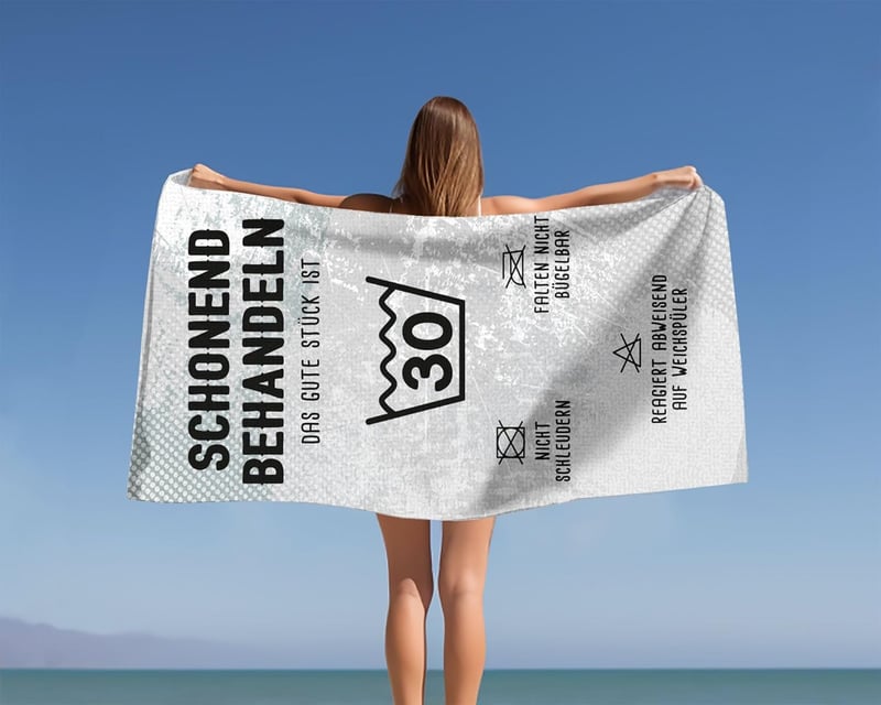 Lustiges Strandtuch zum 30. Geburtstag für Männer und Frauen (100x50 cm)
