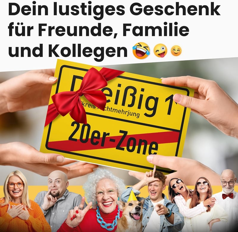 30. Geburtstag Schild 30 x 20 cm - Geschenkidee für Männer und Frauen