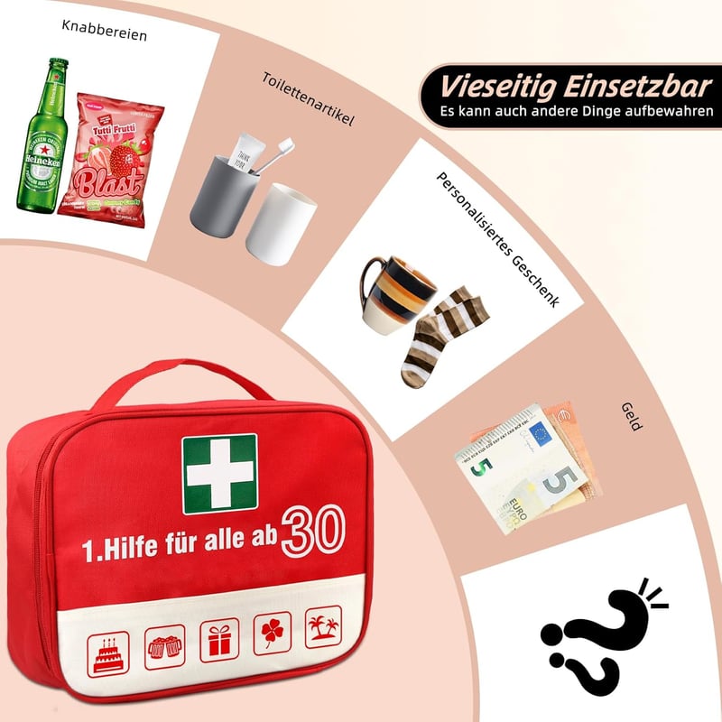 Originelles 30. Geburtstag Geschenk: Lustige 1. Hilfe Tasche für Paare