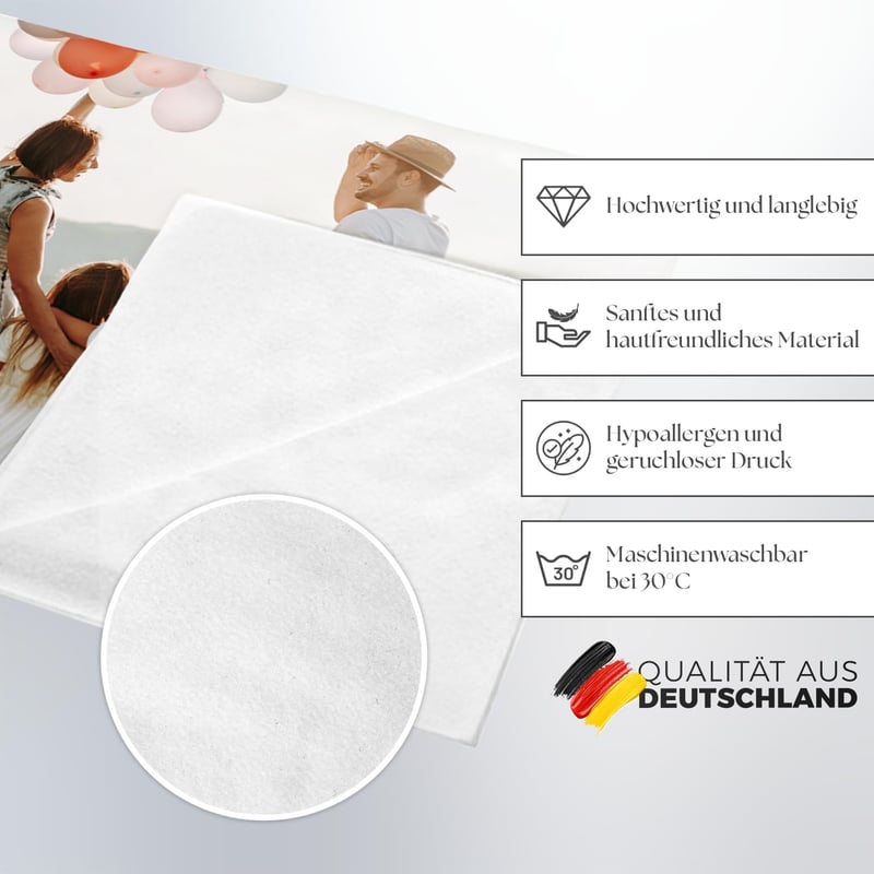Personalisierte Decke mit 4 Fotos – Kuscheldecke für Weihnachten