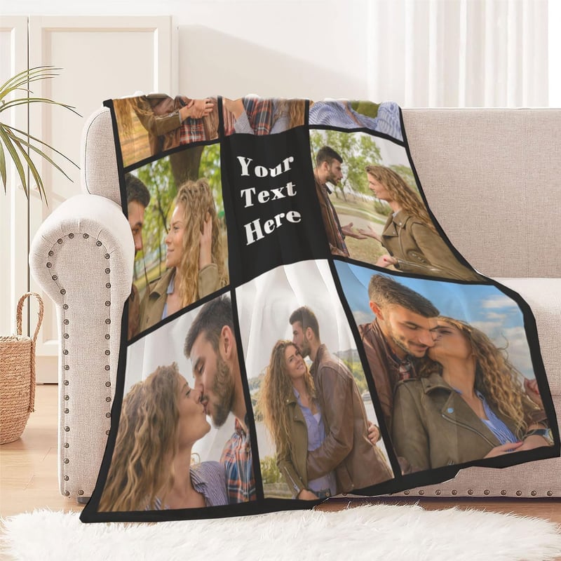 Personalisierte Fotodecke für Freunde und Familie, ideal als Geburtstagsgeschenk
