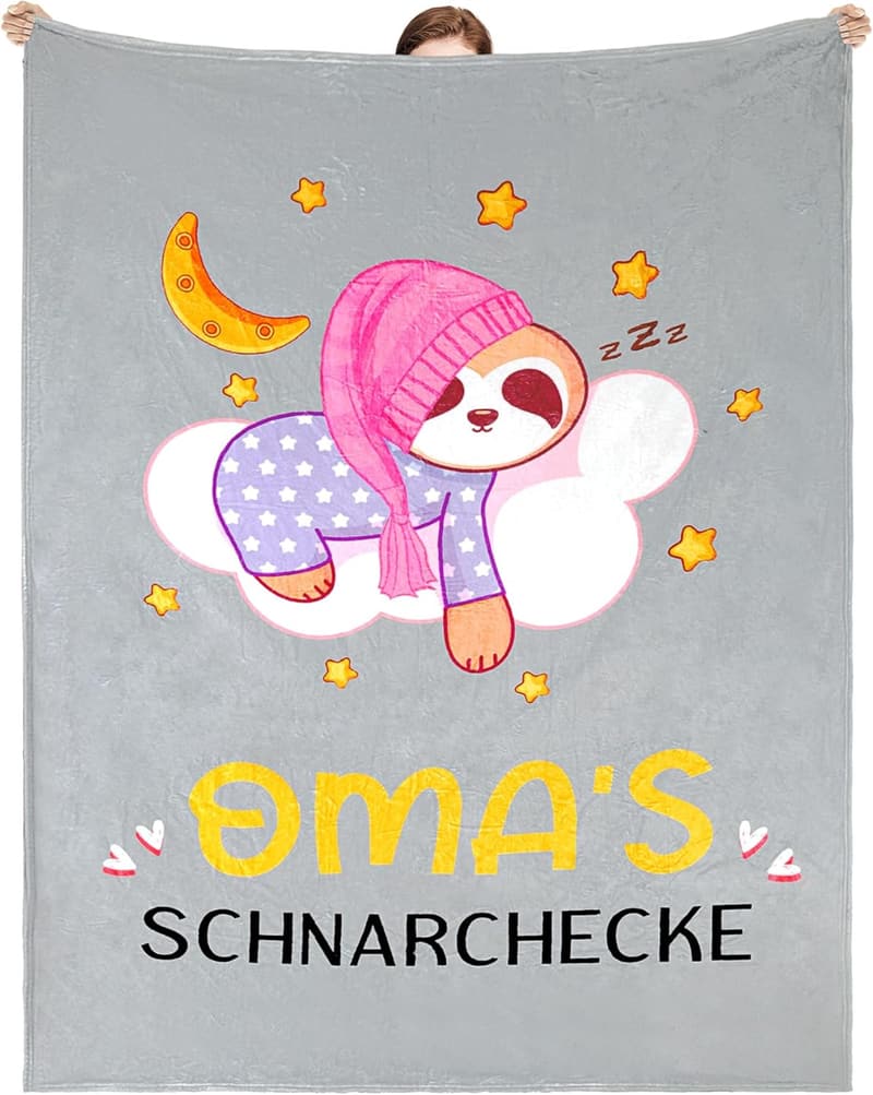 Personalisierte Decke für Oma zum Muttertag - 1,4 * 1,8 m