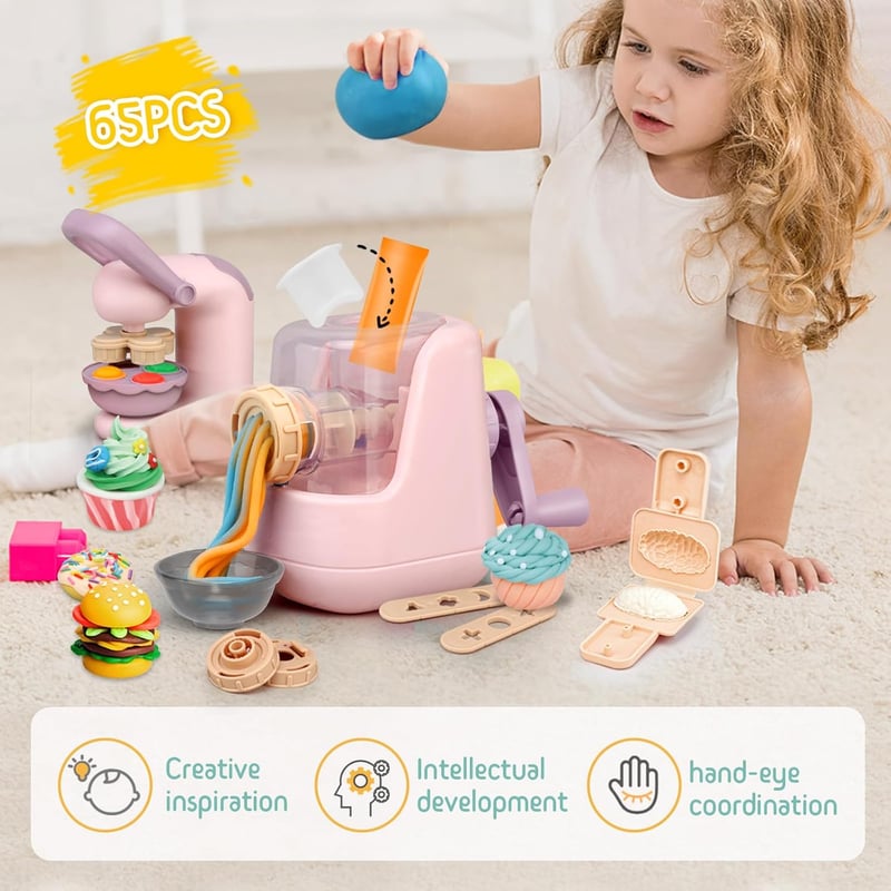Kreatives Knetset für Kinder mit 65 Teilen und Modellierwerkzeugen