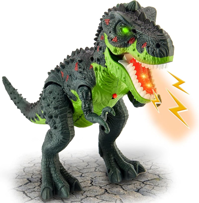 HYAKIDS T-Rex Dinosaurier Spielzeug mit Lichtern und Geräuschen für Kinder ab 3 Jahren