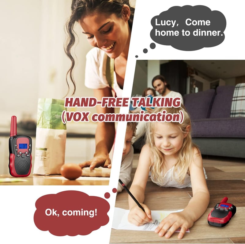Kearui Walkie Talkie für Kinder ab 3 Jahren – 8 Kanäle, klarer Klang, VOX-Funktion