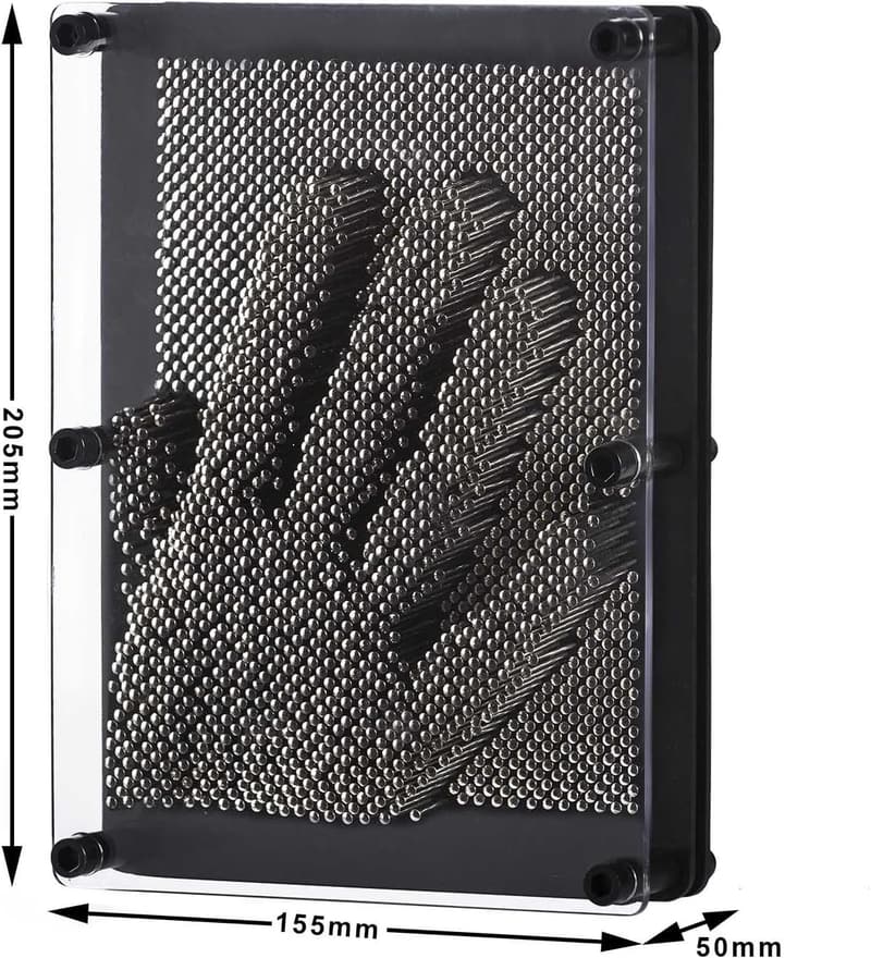 3D Nagelbild Skulptur mit Metallnägeln – Retro Deko 20 x 15 cm