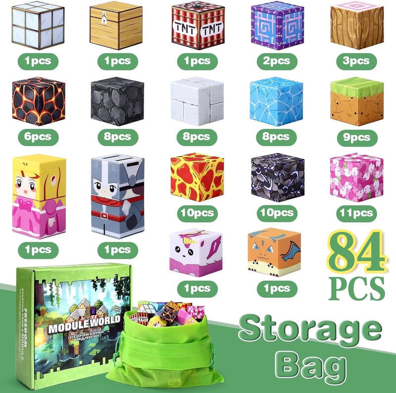 Magnetische Bausteine Zauberportal Set für Kinder ab 3 Έτη, 84 Teile