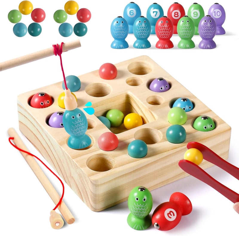 Montessori Motorikspiel Angelspiel für Kinder ab 3 Jahren