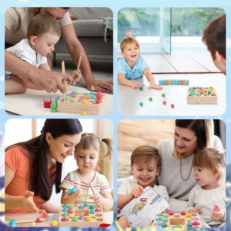 Montessori Motorikspiel Angelspiel für Kinder ab 3 Jahren