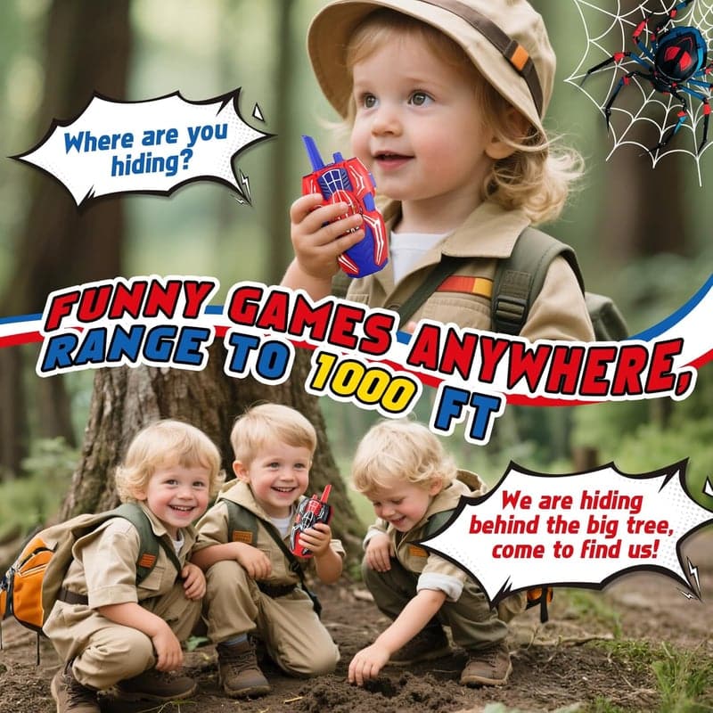 Walkie-Talkies für Kinder, 2er-Pack, 2-Wege-Radio für 3- bis 12-Jährige
