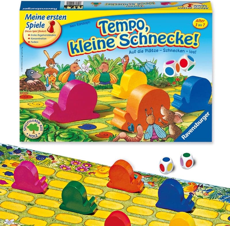 Tempo kleine Schnecke - Ravensburger Kinderspiel für 2-6 Spieler ab 3 Έτη