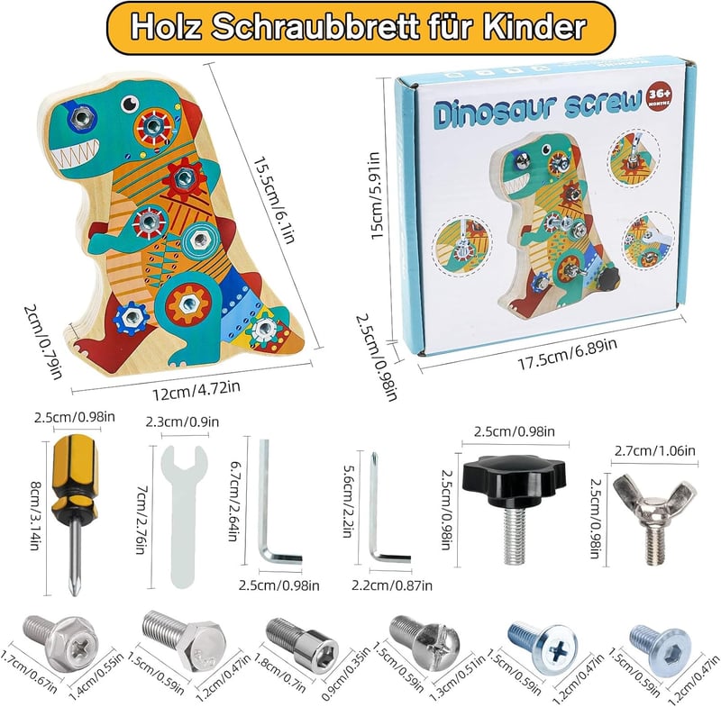 Montessori Busy Board aus Holz für Kinder ab 3 Jahren - Motorikspielzeug
