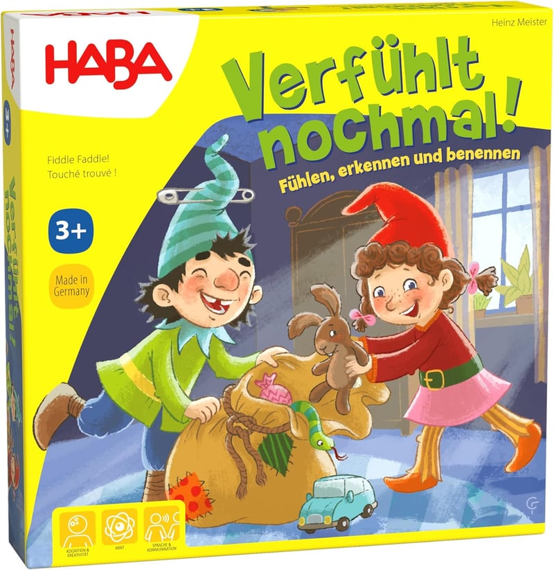 HABA Fühlspiel mit Holzteilen zur Förderung der Feinmotorik ab 3 Jahren