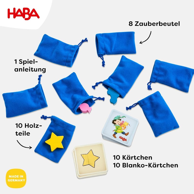 HABA Fühlspiel mit Holzteilen zur Förderung der Feinmotorik ab 3 Jahren