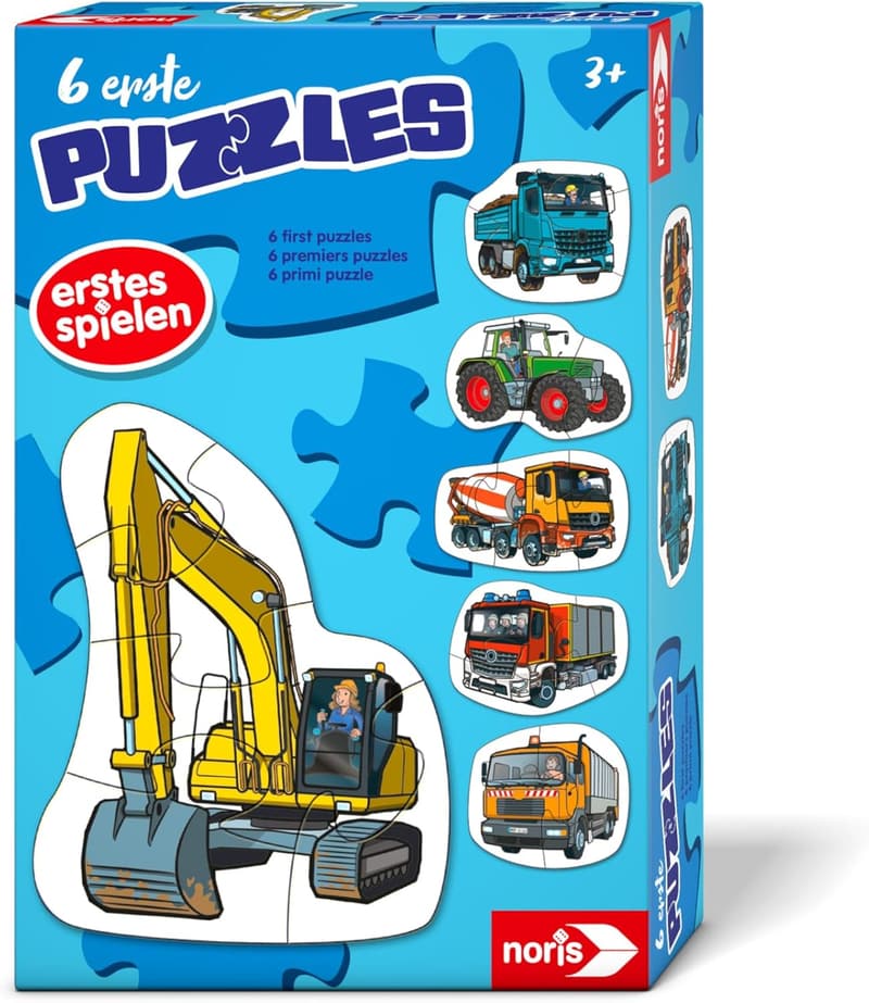 Erste Puzzles Fahrzeuge - 6 große Kinderpuzzles für 3 Jahre+