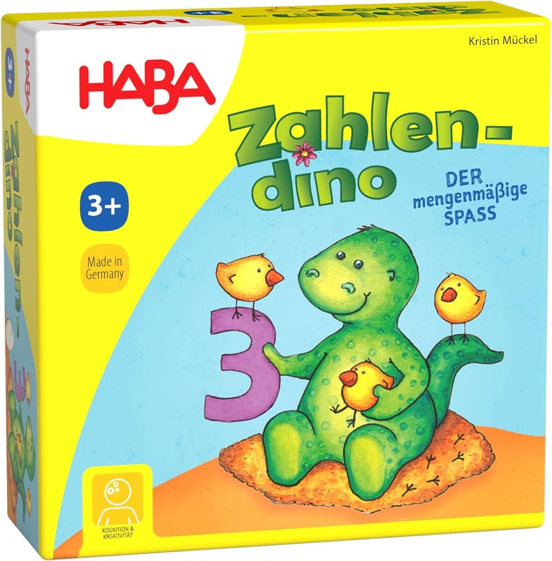 HABA Zahlendino – Zahlen- und Memospiel für Kinder von 3-8 Jahren