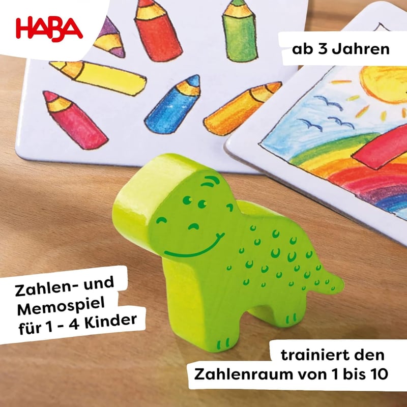 HABA Zahlendino – Zahlen- und Memospiel für Kinder von 3-8 Jahren