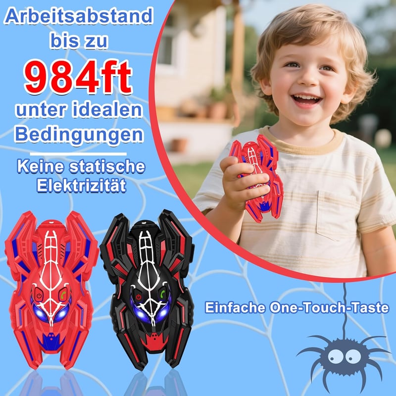 Walkie Talkie Spider für Kinder 3-12 Jahre, ideal für Outdoor-Aktivitäten