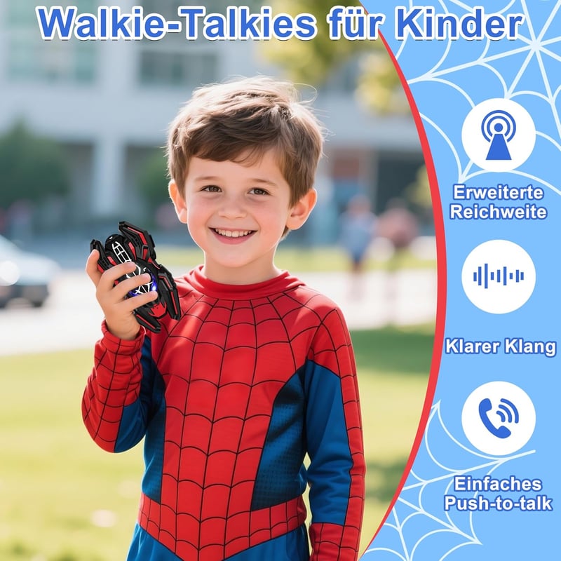 Walkie Talkie Spider für Kinder 3-12 Jahre, ideal für Outdoor-Aktivitäten