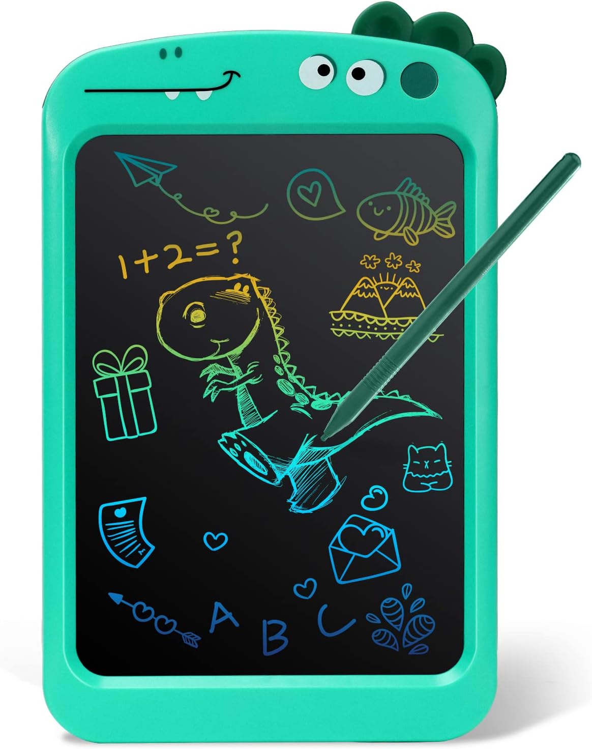 LCD Zaubertafel für Kinder ab 2 Jahren – 8,5 Zoll, Dinosaurier Design, grün