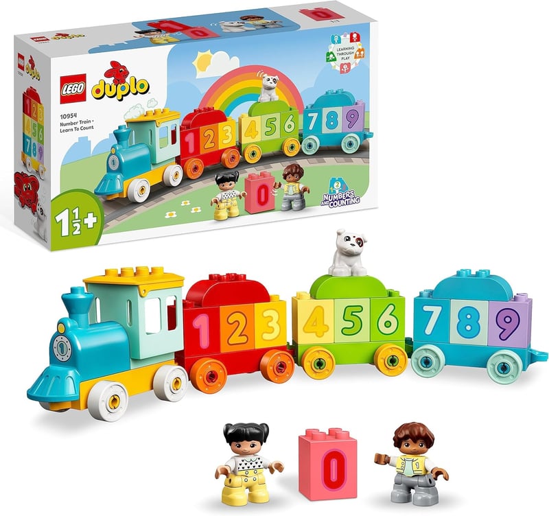 LEGO DUPLO Zahlenzug – Montessori Motorikspielzeug für Kleinkinder