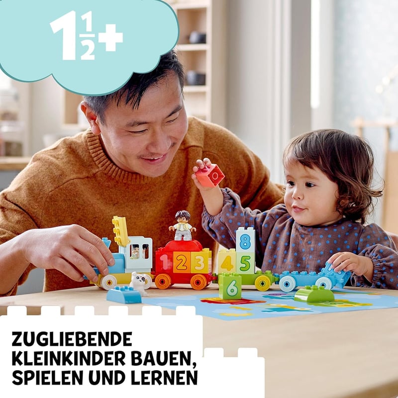 LEGO DUPLO Zahlenzug – Montessori Motorikspielzeug für Kleinkinder
