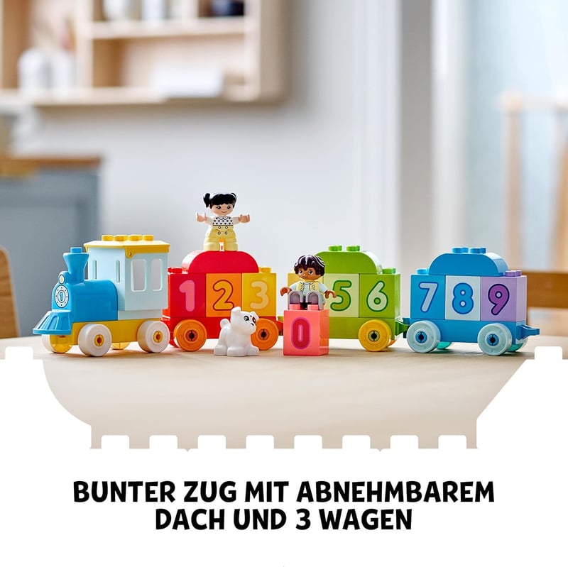 LEGO DUPLO Zahlenzug – Montessori Motorikspielzeug für Kleinkinder