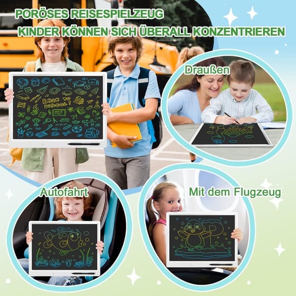Pädagogische LCD-Schreibtafel 22 Zoll für Kinder mit Ständer – Weihnachtsgeschenk