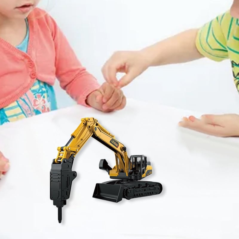 Technisches Fahrzeugspielzeug für Kinder ab 3 Jahren – BAU-LKW mit Bohrwagen