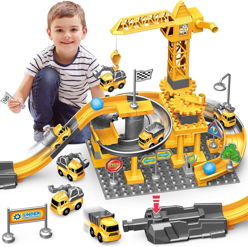 Konstruktionsspielzeug Set für Jungen und Mädchen 3-7 Jahre – Bauklötze & Fahrzeuge
