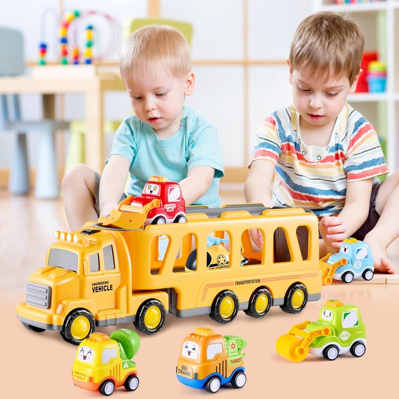 BAU-LKW-Spielzeugautos 7-in-1 für Kleinkinder von 3-6 Jahren