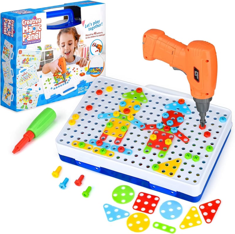 3D Puzzle-Spielzeug für kreative Jungen ab 3 Jahren mit Aufbewahrungsbox