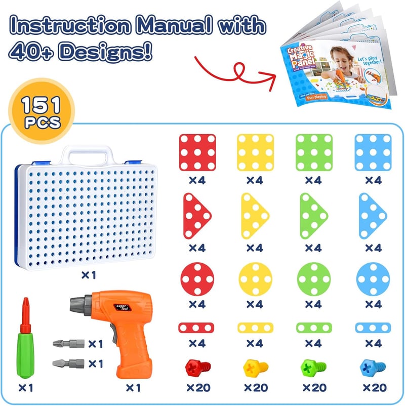 3D Puzzle-Spielzeug für kreative Jungen ab 3 Jahren mit Aufbewahrungsbox