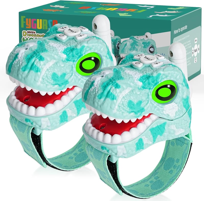 Dinosaurier-Funkgeräte für Kinder (3-8 Jahre) – 2er Set, 1000 m Reichweite